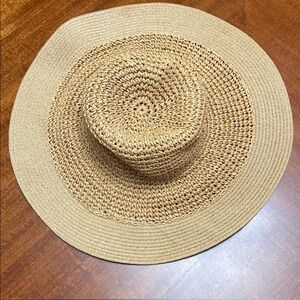 Tan Straw Floppy Hat